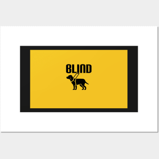 Blind Dog pet bandana Posters and Art